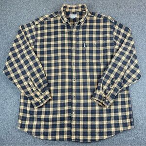 Vintage Carhartt Flannel Shirt Men’s 2XL Plaid Work Ranch Shirt Heavy Duty